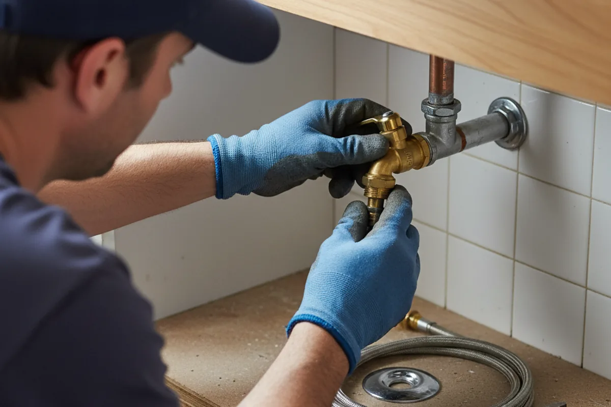 Shutoff valve and fitting work during Faucet and Fixture Repair in Ryde